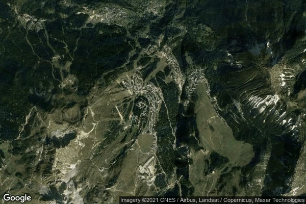 Vue aérienne de Courchevel