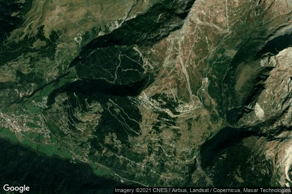 Vue aérienne de La Rosière / Espace San Bernardo