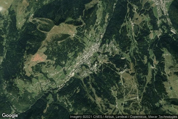 Vue aérienne de Les Gets