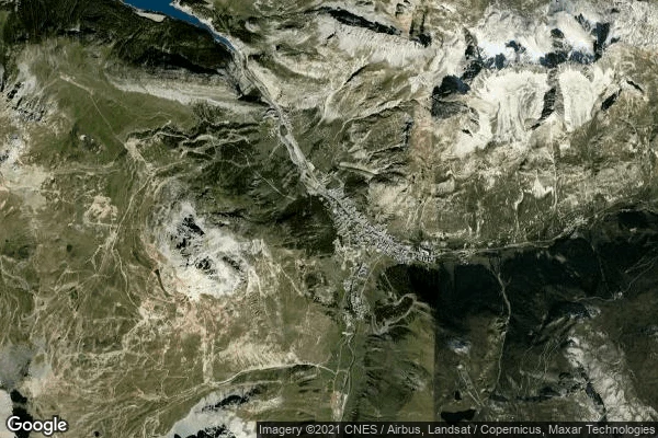 Vue aérienne de Val d'Isère