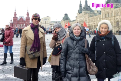 Marie-Anne Gorbatchevsky en tournée avec le Théâtre de l'Or Bleu à Moscou