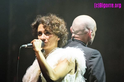 Lady Sir, Rachida Brakni et Gaëtan Roussel au Parvis/ Stéphane Boularand (c)Bigorre.org