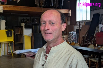 Marc Lallement qui a co-écrit et qui interprète un Don Quichotte & Co qui tourne actuellement en Hautes-Pyrénées/ Stéphane Boularand (c)Bigorre.org