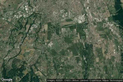 Vue aérienne de Laloubère