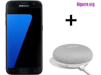 Samsung Galaxy S7 et Google home mini