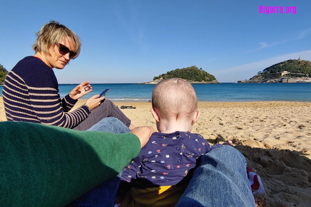 Il y a quelques semaines sur la plage de San Sebastian