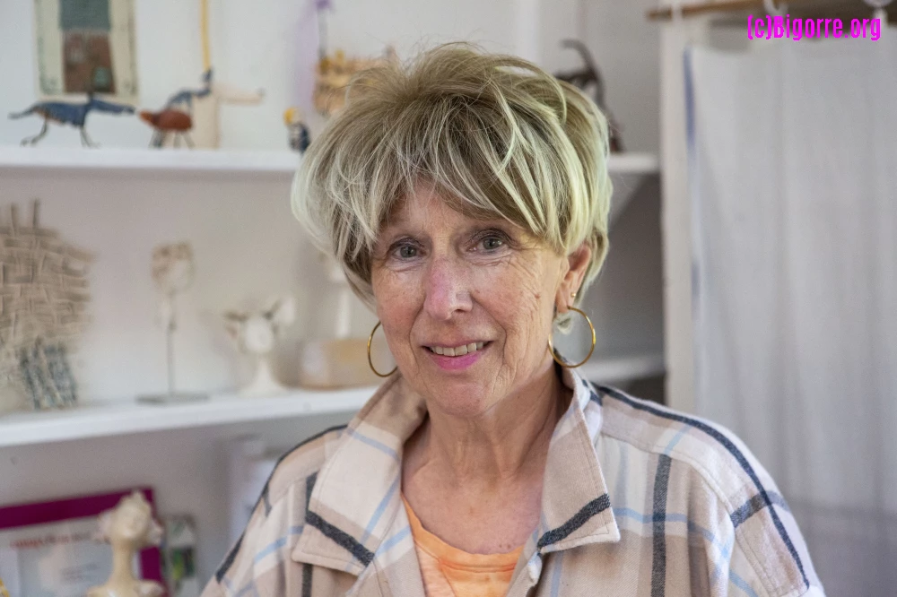 Doris Parolo dans son atelier à Ayzac-Ost