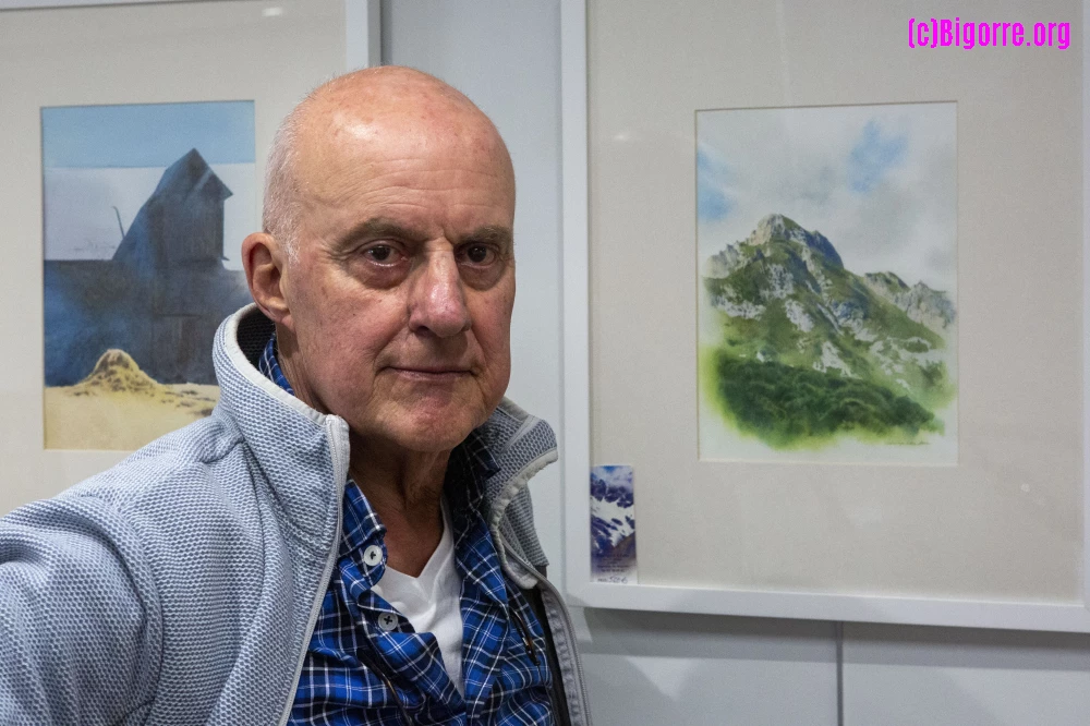 Philippe Lhez dans son atelier-galerie de la Rue Victor Hugo à Bagnères-de-Bigorre