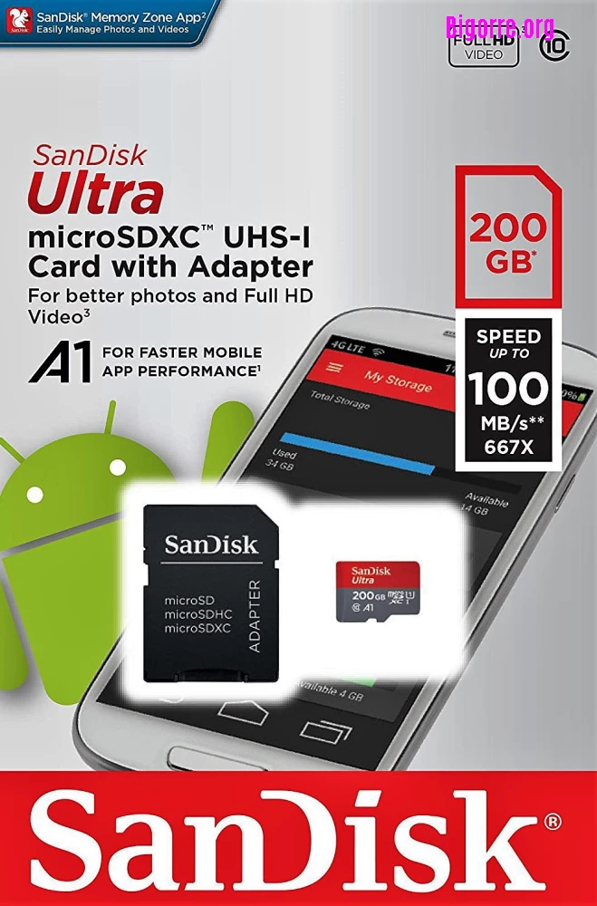 Carte microSD Sandisk 200Go