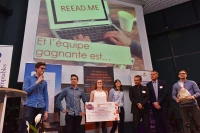 Antoine Fabre, Mathieu Munoz, Jérémie Caubarrus et Gautier Moreno de l'ENIT, Laura Trichet et Noélie Bravo de IUT MMI de Tarbes recoivent le prix des Entrepreneuriales Adour Antoine Fabre, Mathieu Munoz, Jérémie Caubarrus et Gautier Moreno de l'ENIT, Laura Trichet et Noélie Bravo de IUT MMI de Tarbes recoivent le prix des Entrepreneuriales Adour