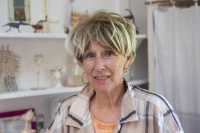 Doris Parolo dans son atelier à Ayzac-Ost/ Stéphane Boularand (c)Bigorre.org