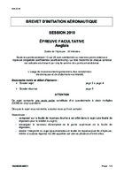 Sujet d'anglais du BIA 2018