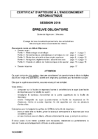 Sujet du CAEA 2016