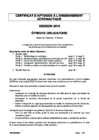 Sujet du CAEA 2018