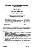 Sujet du CAEA 2019